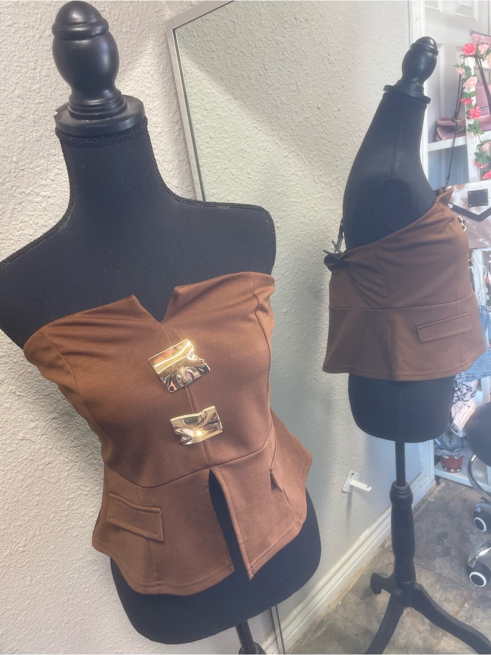 Brown corset for women